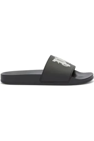 Palm Angels Monogram-embossed pool slides