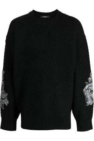 SONGZIO Reflexion Diagonal ribbed-knit jumper