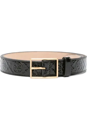 Tory Burch T Monogram patent-leather belt