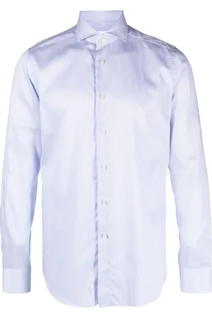 Xacus Spread-collar cotton shirt