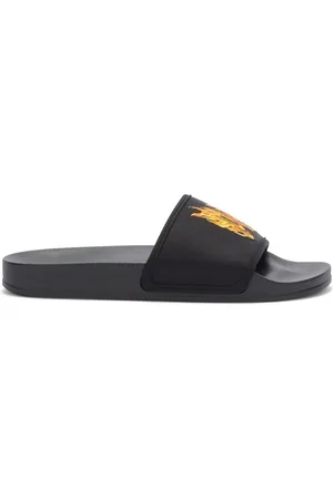 Palm Angels Monogram-embossed pool slides