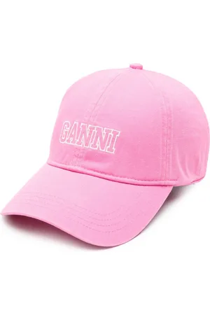 Ganni Logo-embroidered organic cotton cap