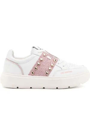 Moschino Heart-stud lace-up sneakers