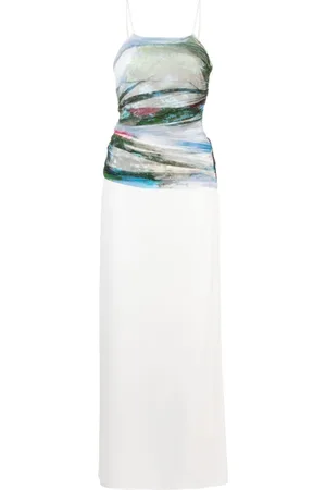 CHRISTOPHER ESBER Lucid garden-print draped-panel maxi dress