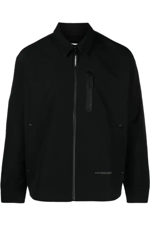 and wander Logo-embroidered zip-fastening jacket