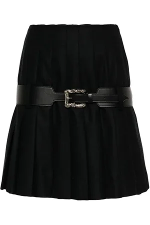 ENFANTS RICHES DEPRIMES Restraint pleated wool skirt