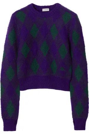 Burberry Argyle-knit wool cropped jumper