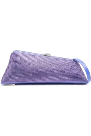 The Attico Long Night rhinestone-embellished clutch