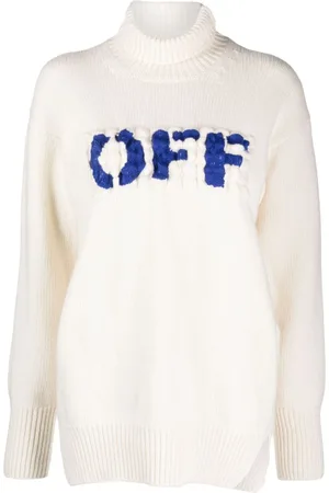 OFF-WHITE Boiled Logo-appliqué wool jumper