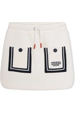 Kenzo Logo-appliqué cotton miniskirt
