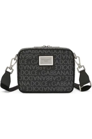 Dolce & Gabbana Logo-plaque monogram-pattern shoulder bag