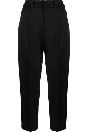 PT Torino Pressed-crease lyocell blend cropped trousers