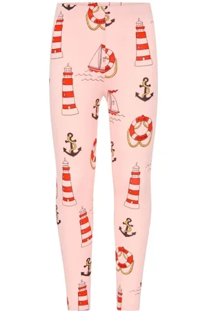 Mini Rodini Lighthouse-print elasticated-waist leggings
