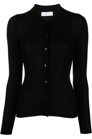 RXQUETTE Ribbed-knit polo cardigan