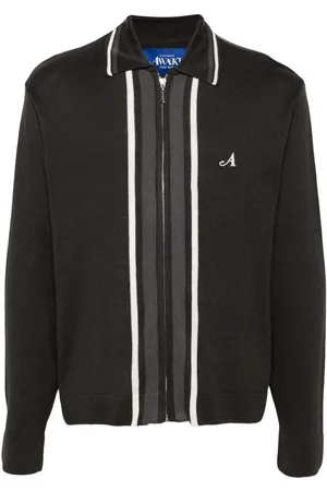 AWAKE NY Striped jersey cardigan