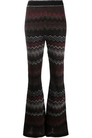 Missoni Zigzag crochet-knit flared trousers