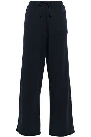 Ganni Logo-embroidered organic cotton track pants