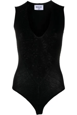 Wolford V-neck ribbed bodysuit
