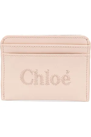 Chloé Logo-embroidered leather cardholder