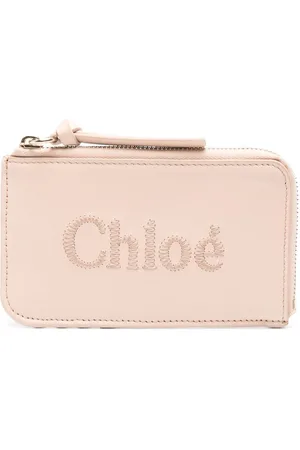 Chloé Logo-embroidered leather wallet
