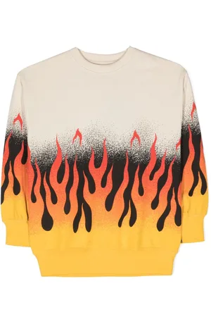 Molo Monti flame-print organic cotton sweatshirt