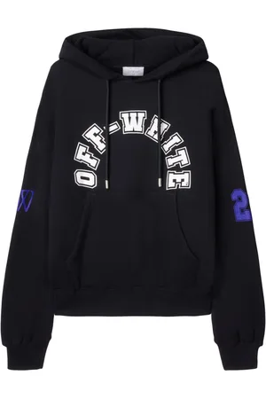 OFF-WHITE Football-print cotton hoodie