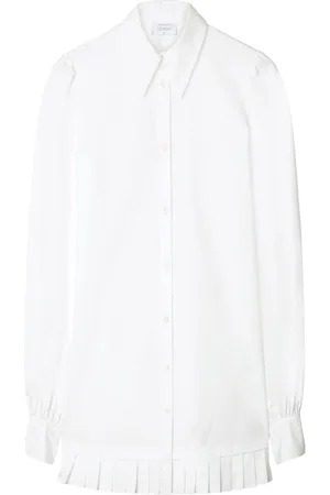 OFF-WHITE Poplin pleated shirt dress