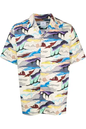 Paul Smith Short-sleeve organic-cotton shirt