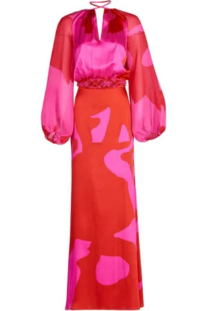 Silvia Tcherassi Messina A-line silk maxi dress