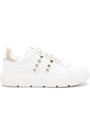 Moschino Logo-print leather sneakers