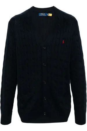 Ralph Lauren Logo-embroidered cable-knit cardigan