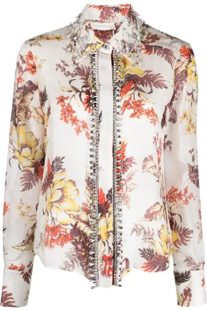 ZIMMERMANN Matchmaker Tropical crystal-embellished shirt