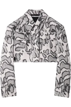 Stella McCartney Moth patterned-jacquard cropped jacket