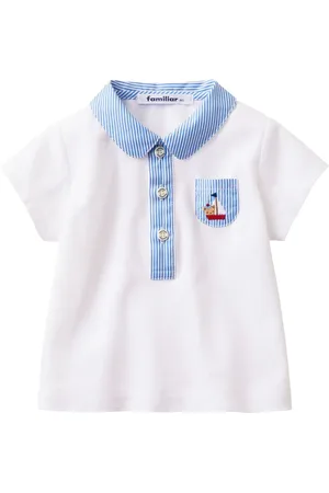 Familiar Stripe-detail polo shirt