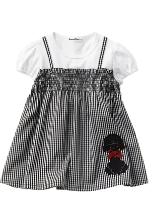 Familiar Layered gingham-check T-shirt