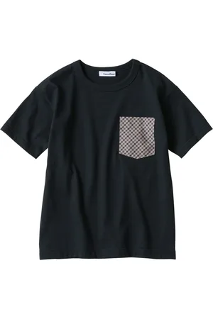 Familiar Gingham-check cotton T-shirt