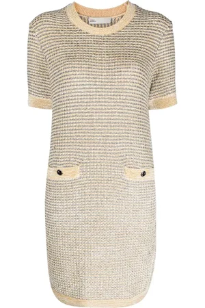 Tory Burch Velvet striped midi dress