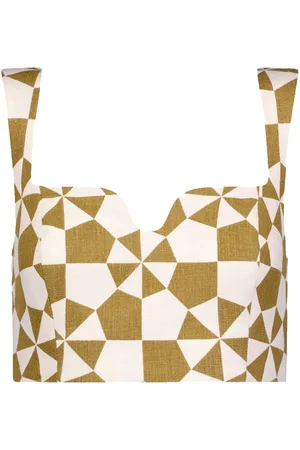 Mara Hoffman Jini geometric-print crop top