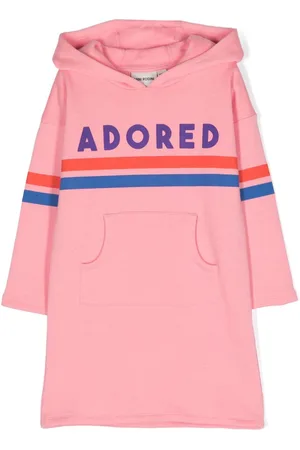Mini Rodini Adored cotton hooded dress