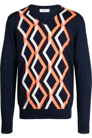 PRINGLE OF SCOTLAND Argyle intarsia-knit jumper