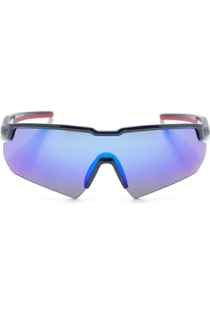 Tommy Hilfiger Mirrored-lenses biker-style sunglasses