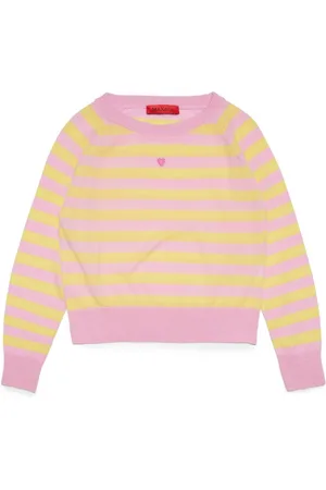 MAX&Co. Kids Heart-detail striped jumper