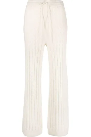 Totême Cable-knit straight-leg trousers
