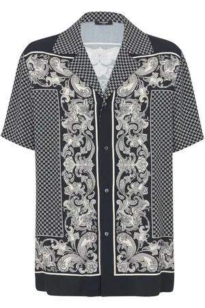 Balmain Paisley-print bowling shirt