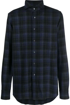 Xacus Check-pattern long-sleeve shirt
