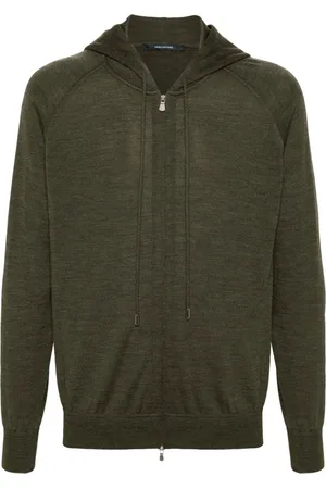 TAGLIATORE Zip-up wool hoodie