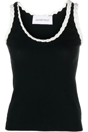 Viktor & Rolf Braid-detail cotton tank top
