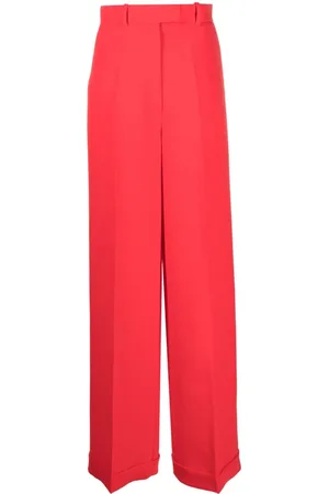 Viktor & Rolf Pressed-crease concealed-fastening tailored trousers