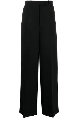 Viktor & Rolf Pressed-crease concealed-fastening tailored trousers