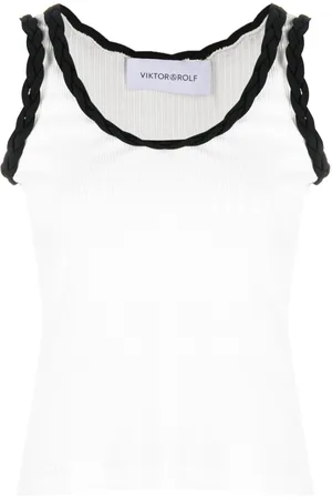 Viktor & Rolf Braid-detail cotton tank top